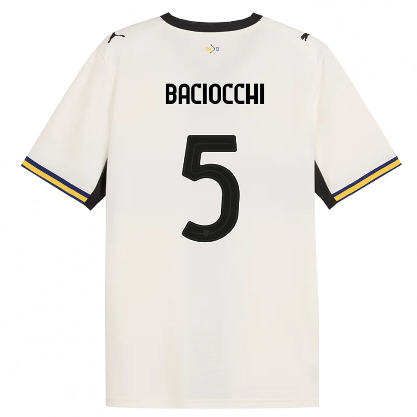 Danxen Mænd Giulio Baciocchi #5 Off-White Sort Gul Hjemmebane Spillertrøjer 2026/27 Trøje T-Shirt