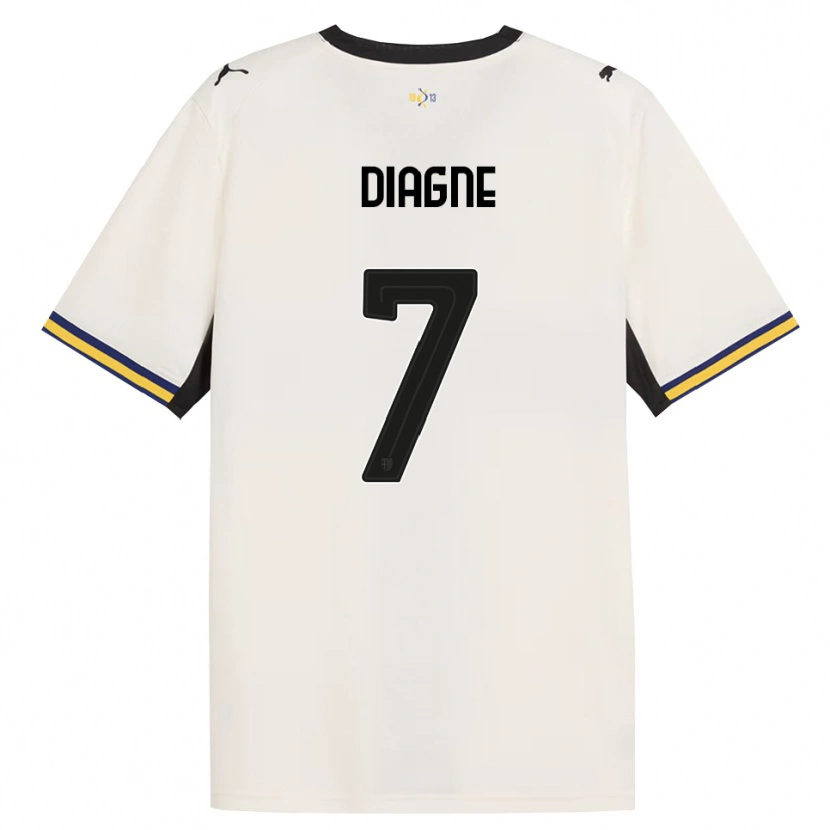 Danxen Mænd Fallou Diagne #7 Off-White Sort Gul Hjemmebane Spillertrøjer 2026/27 Trøje T-Shirt