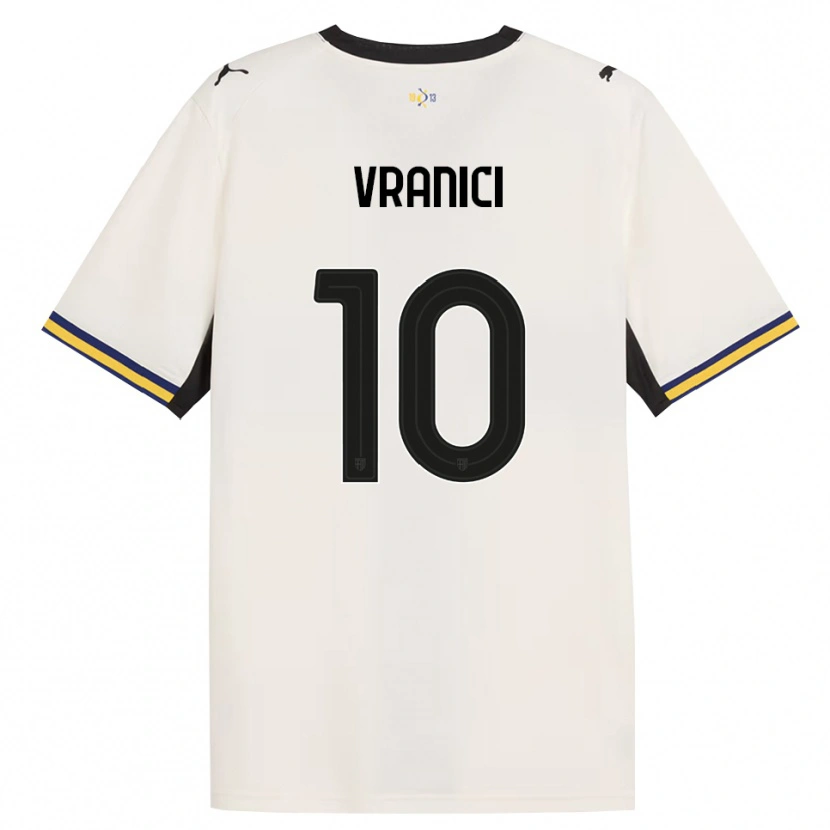 Danxen Mænd Dean Vranici #10 Off-White Sort Gul Hjemmebane Spillertrøjer 2026/27 Trøje T-Shirt