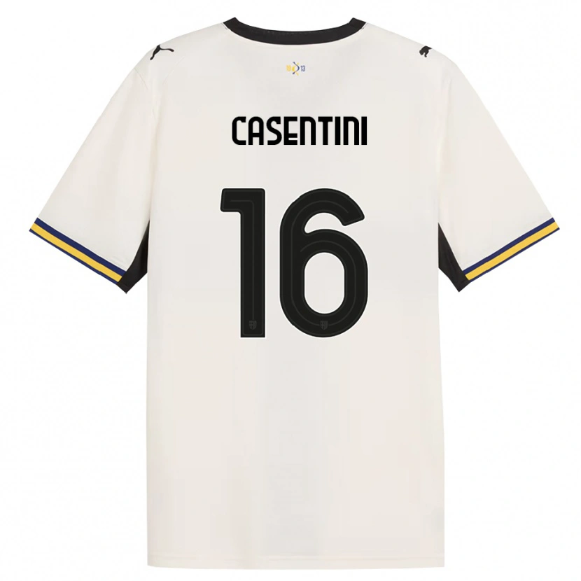 Danxen Mænd Gabriele Casentini #16 Off-White Sort Gul Hjemmebane Spillertrøjer 2026/27 Trøje T-Shirt