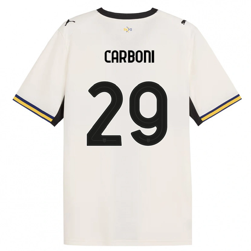 Danxen Mænd Franco Carboni #29 Off-White Sort Gul Hjemmebane Spillertrøjer 2026/27 Trøje T-Shirt