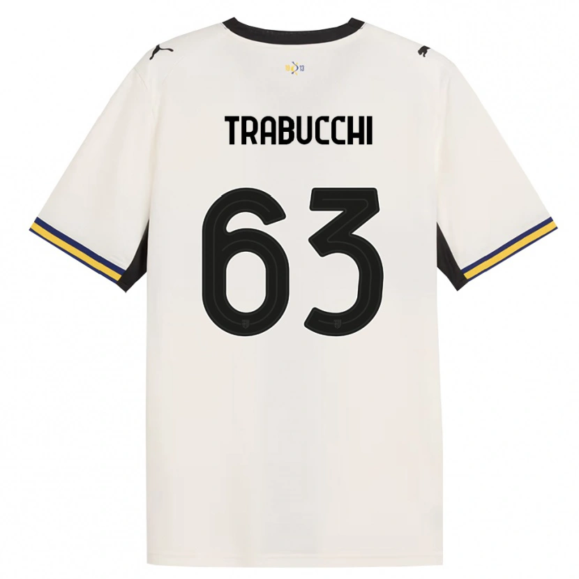 Danxen Mænd Nicolas Trabucchi #63 Off-White Sort Gul Hjemmebane Spillertrøjer 2026/27 Trøje T-Shirt