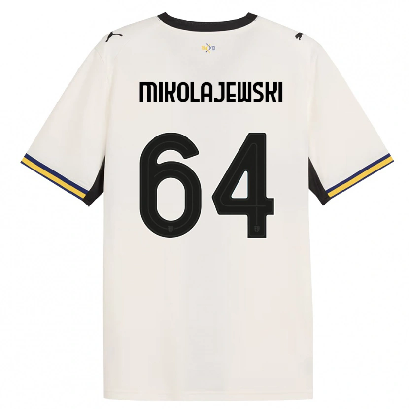 Danxen Mænd Daniel Mikolajewski #64 Off-White Sort Gul Hjemmebane Spillertrøjer 2026/27 Trøje T-Shirt