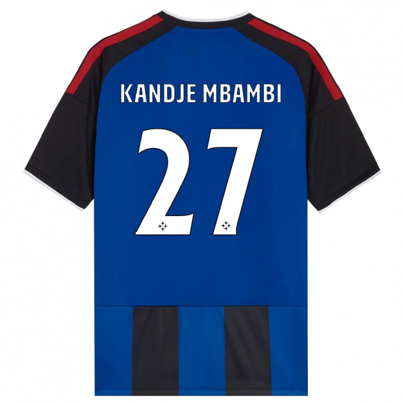 Danxen Mænd Jeremy Mbambi #27 Sort Rød Hvid Blå Hjemmebane Spillertrøjer 2026/27 Trøje T-Shirt