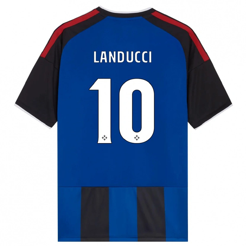 Danxen Mænd Umberto Landucci #10 Sort Rød Hvid Blå Hjemmebane Spillertrøjer 2026/27 Trøje T-Shirt