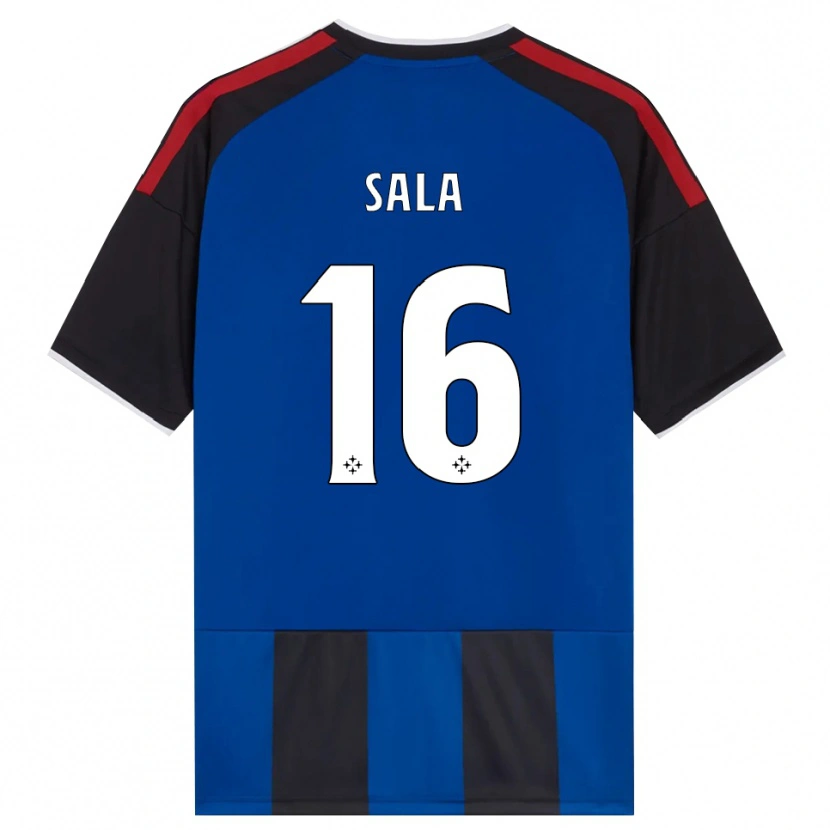 Danxen Mænd Mattia Sala #16 Sort Rød Hvid Blå Hjemmebane Spillertrøjer 2026/27 Trøje T-Shirt