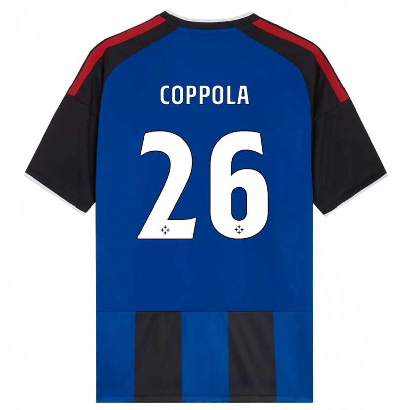 Danxen Mænd Francesco Coppola #26 Sort Rød Hvid Blå Hjemmebane Spillertrøjer 2026/27 Trøje T-Shirt