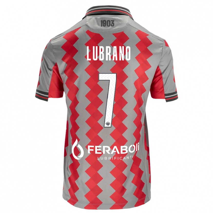 Danxen Mænd Antonio Lubrano #7 Grå Rød Hvid Hjemmebane Spillertrøjer 2026/27 Trøje T-Shirt