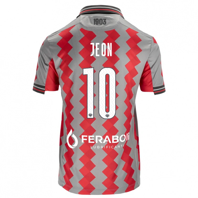 Danxen Mænd Joseph Jeon #10 Grå Rød Hvid Hjemmebane Spillertrøjer 2026/27 Trøje T-Shirt