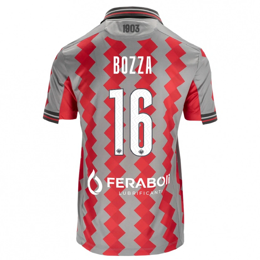 Danxen Mænd Mattia Bozza #16 Grå Rød Hvid Hjemmebane Spillertrøjer 2026/27 Trøje T-Shirt