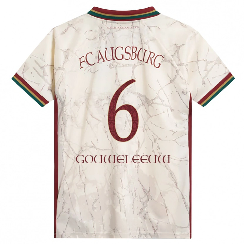 Danxen Mænd Jeffrey Gouweleeuw #6 Grøn Ris Hvid Bordeaux Hjemmebane Spillertrøjer 2026/27 Trøje T-Shirt