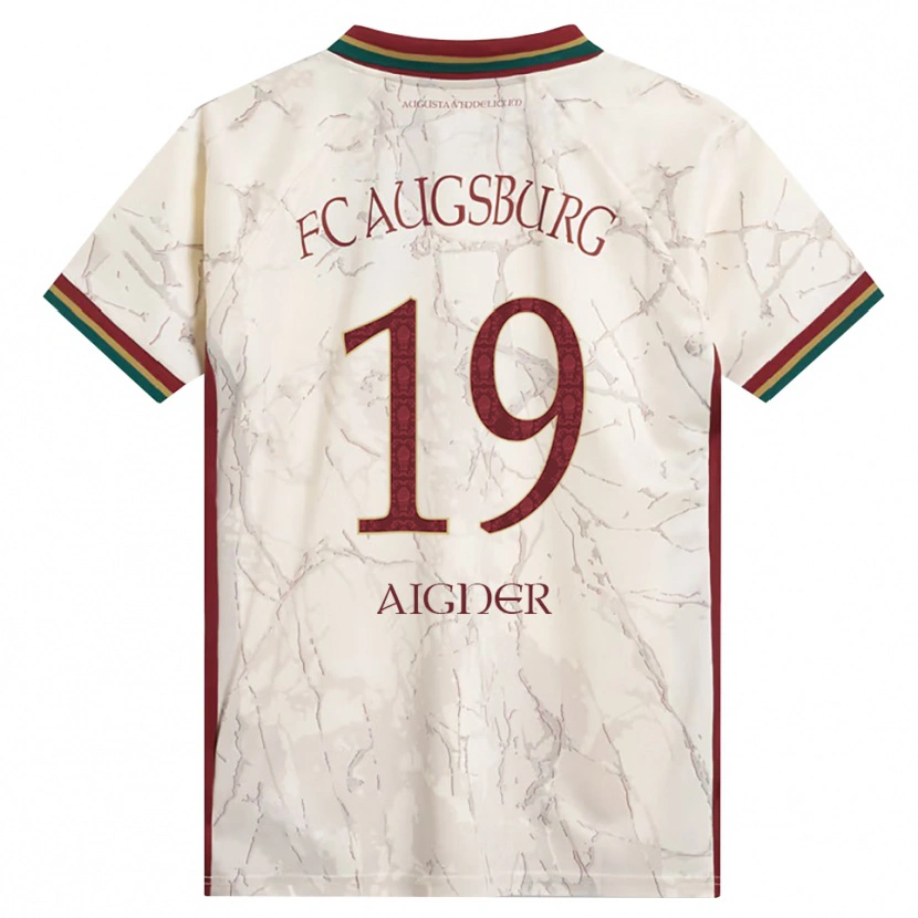 Danxen Mænd Lukas Aigner #19 Grøn Ris Hvid Bordeaux Hjemmebane Spillertrøjer 2026/27 Trøje T-Shirt