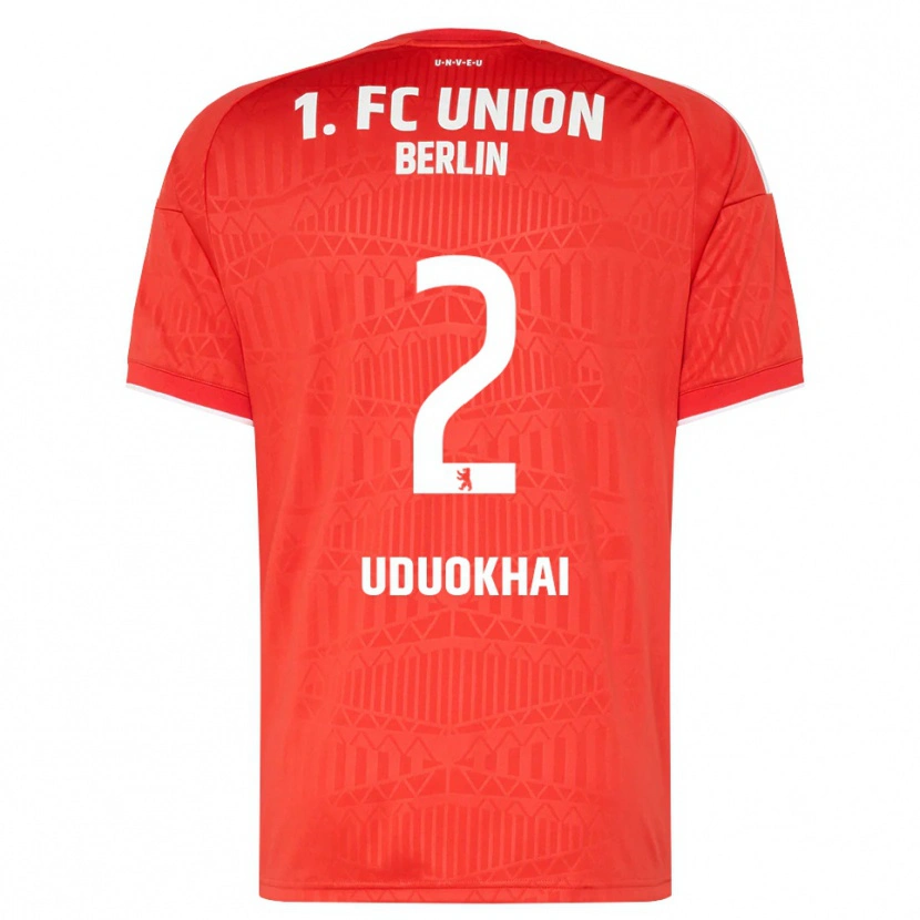 Danxen Mænd Felix Uduokhai #2 Rød Hvid Hjemmebane Spillertrøjer 2026/27 Trøje T-Shirt