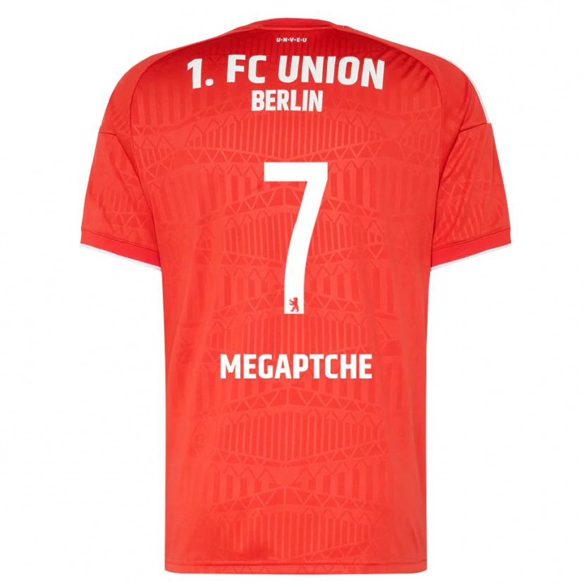 Danxen Mænd Yann Megaptche #7 Rød Hvid Hjemmebane Spillertrøjer 2026/27 Trøje T-Shirt