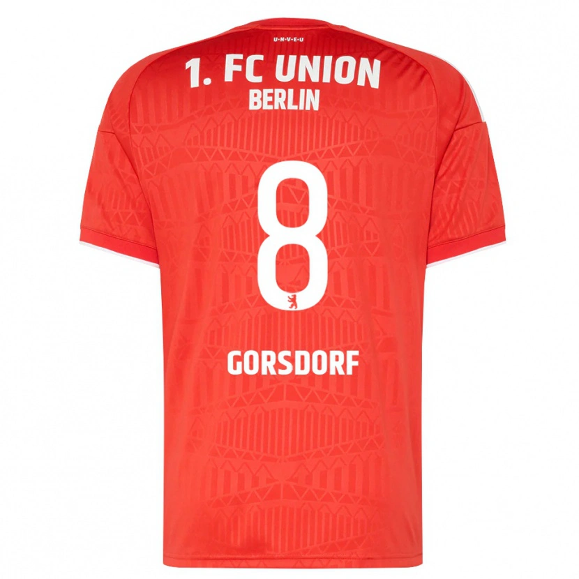 Danxen Mænd Lisa Görsdorf #8 Rød Hvid Hjemmebane Spillertrøjer 2026/27 Trøje T-Shirt