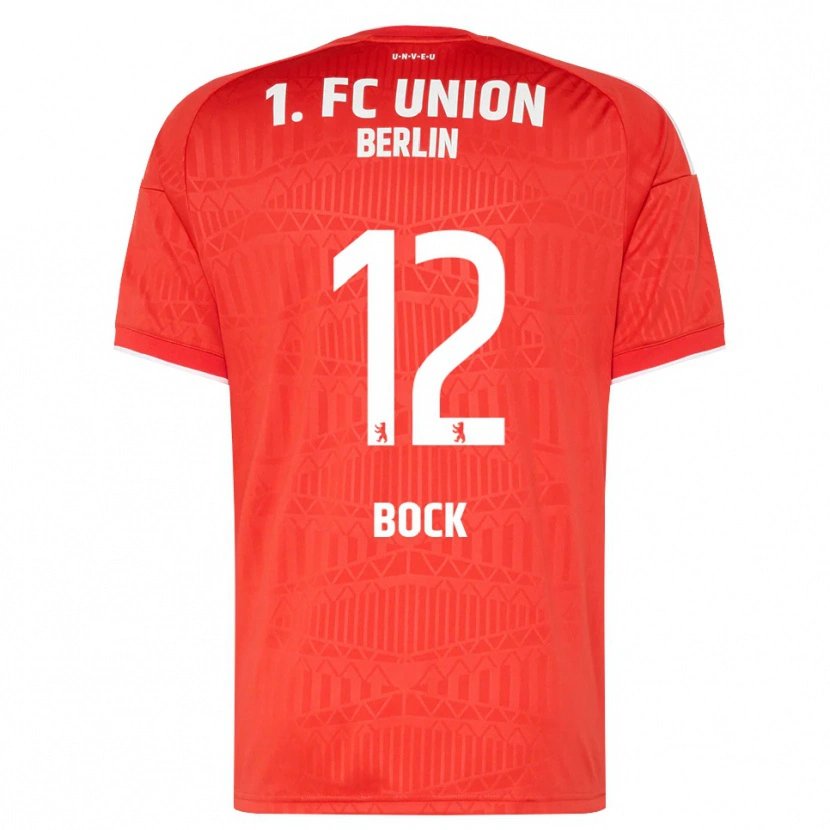 Danxen Mænd Maximilian Bock #12 Rød Hvid Hjemmebane Spillertrøjer 2026/27 Trøje T-Shirt