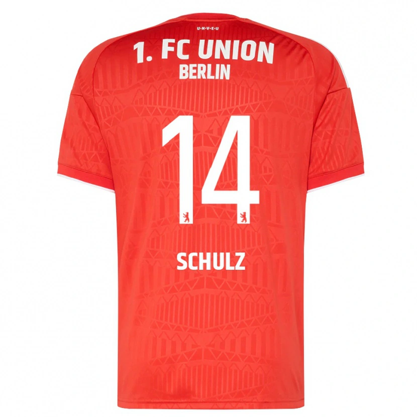 Danxen Mænd Ginger Schulz #14 Rød Hvid Hjemmebane Spillertrøjer 2026/27 Trøje T-Shirt