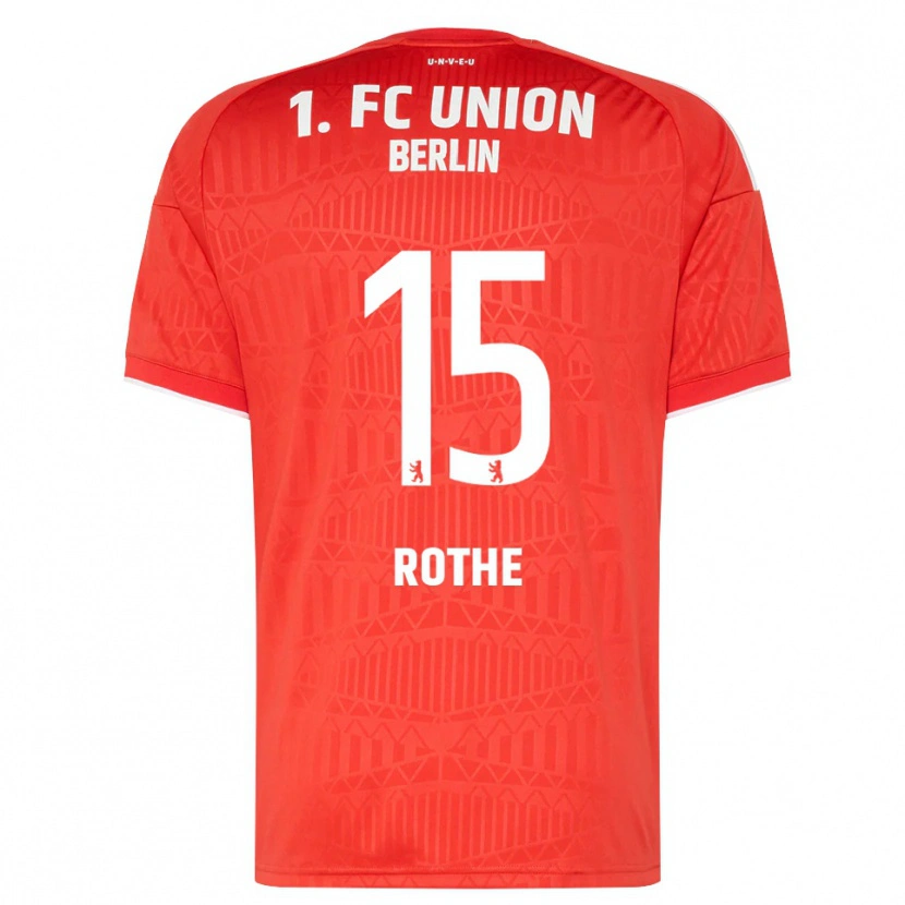Danxen Mænd Tom Rothe #15 Rød Hvid Hjemmebane Spillertrøjer 2026/27 Trøje T-Shirt