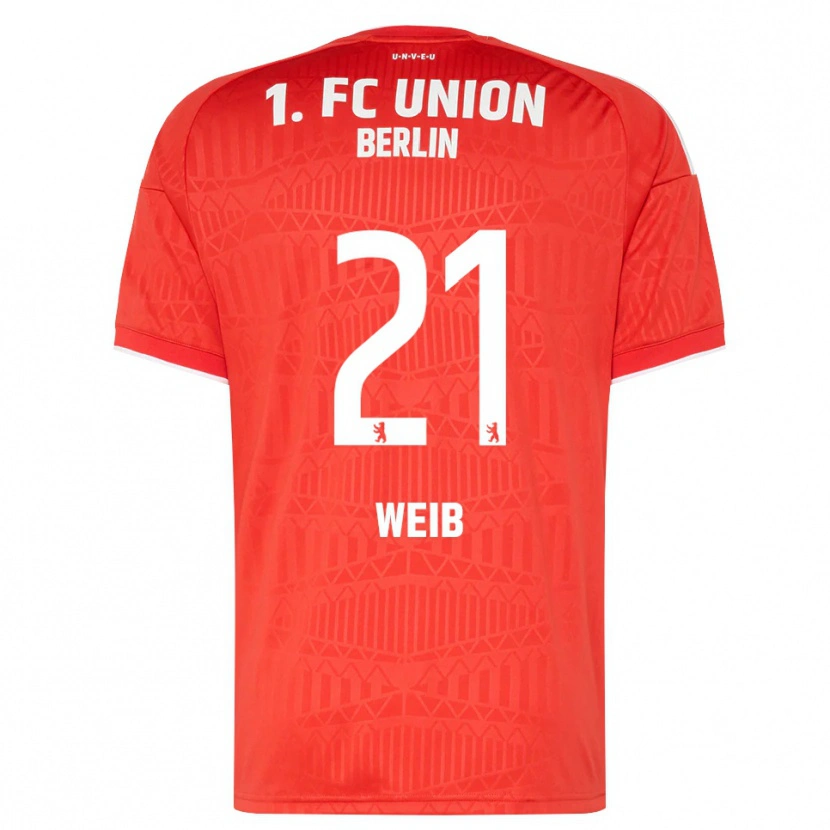 Danxen Mænd Anna Weiß #21 Rød Hvid Hjemmebane Spillertrøjer 2026/27 Trøje T-Shirt