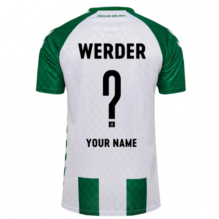 Danxen Mænd Dit Navn #0 Grøn Hvid Hjemmebane Spillertrøjer 2026/27 Trøje T-Shirt