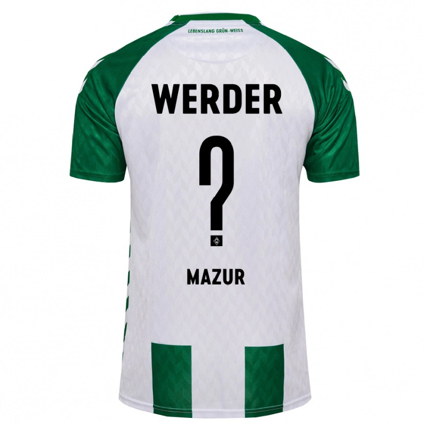 Danxen Mænd Noah Mazur #0 Grøn Hvid Hjemmebane Spillertrøjer 2026/27 Trøje T-Shirt
