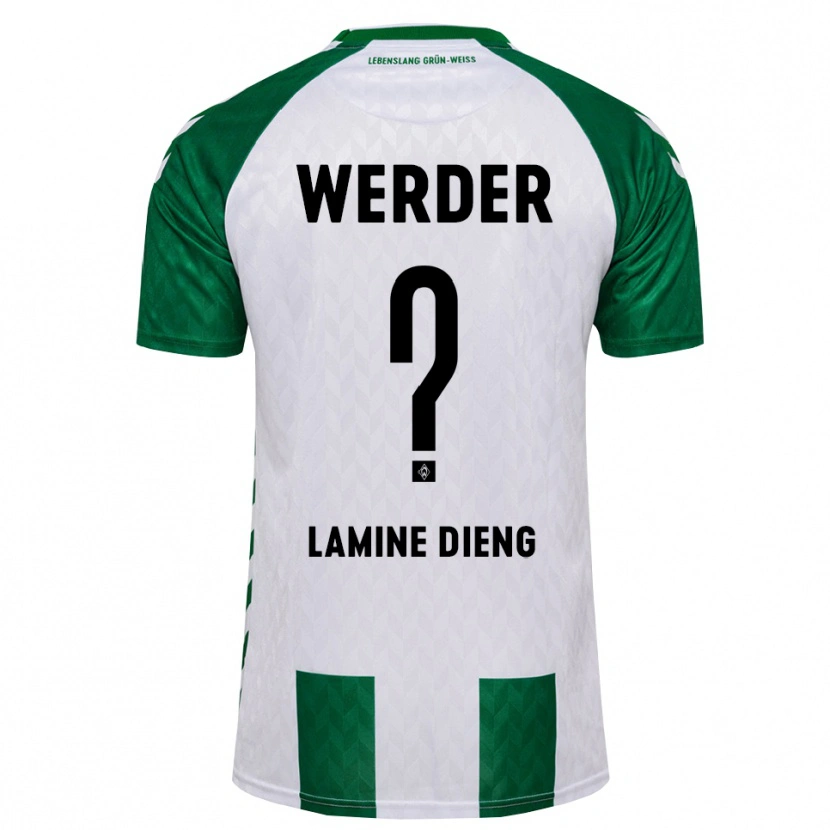 Danxen Mænd Mamadou Lamine Dieng #0 Grøn Hvid Hjemmebane Spillertrøjer 2026/27 Trøje T-Shirt