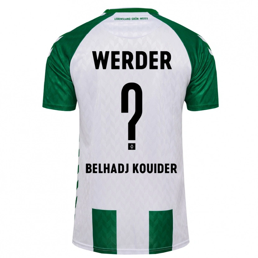 Danxen Mænd Mahfoud Belhadj Kouider #0 Grøn Hvid Hjemmebane Spillertrøjer 2026/27 Trøje T-Shirt