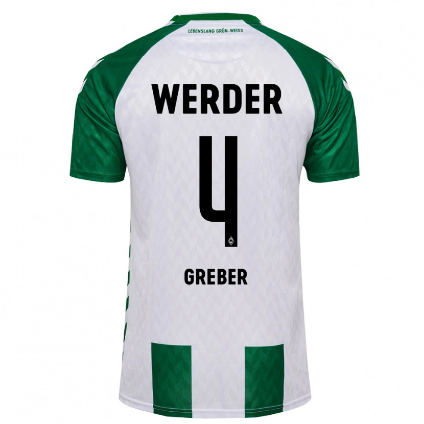 Danxen Mænd Egor Greber #4 Grøn Hvid Hjemmebane Spillertrøjer 2026/27 Trøje T-Shirt