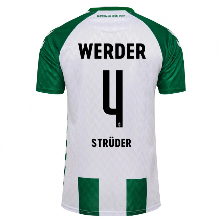 Danxen Mænd Mika Strüder #4 Grøn Hvid Hjemmebane Spillertrøjer 2026/27 Trøje T-Shirt