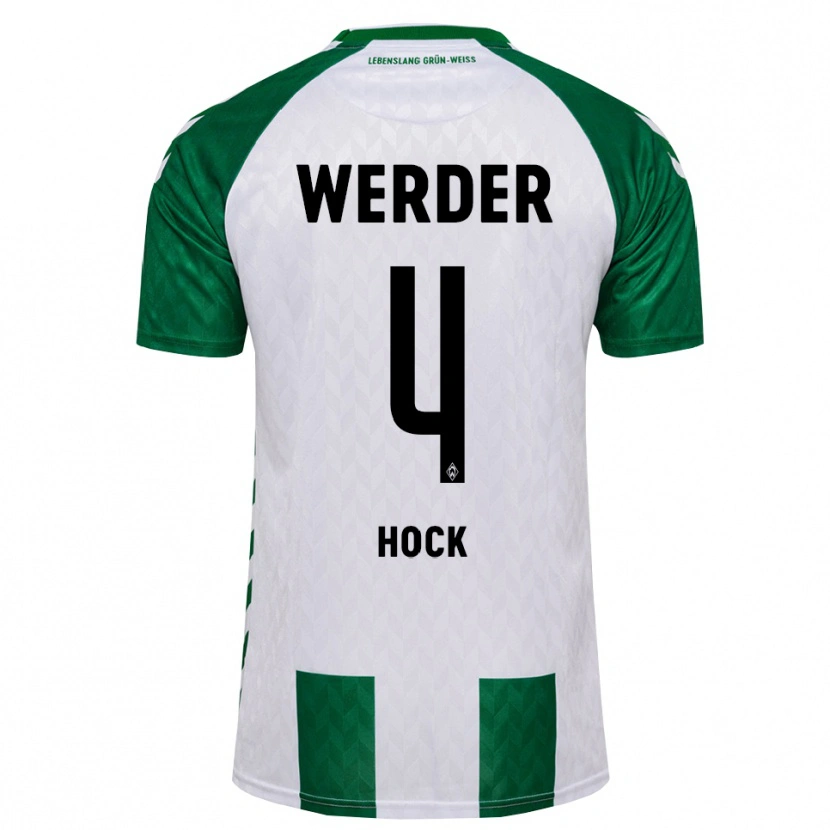 Danxen Mænd Alexander Höck #4 Grøn Hvid Hjemmebane Spillertrøjer 2026/27 Trøje T-Shirt