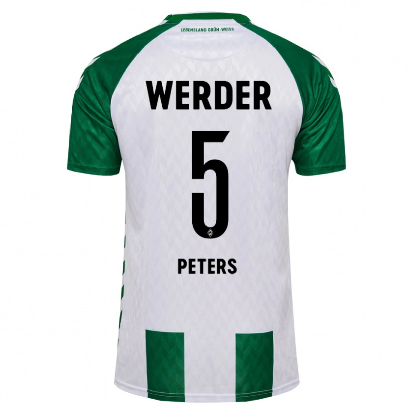 Danxen Mænd Joshua Peters #5 Grøn Hvid Hjemmebane Spillertrøjer 2026/27 Trøje T-Shirt
