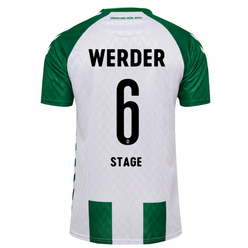 Danxen Mænd Jens Stage #6 Grøn Hvid Hjemmebane Spillertrøjer 2026/27 Trøje T-Shirt