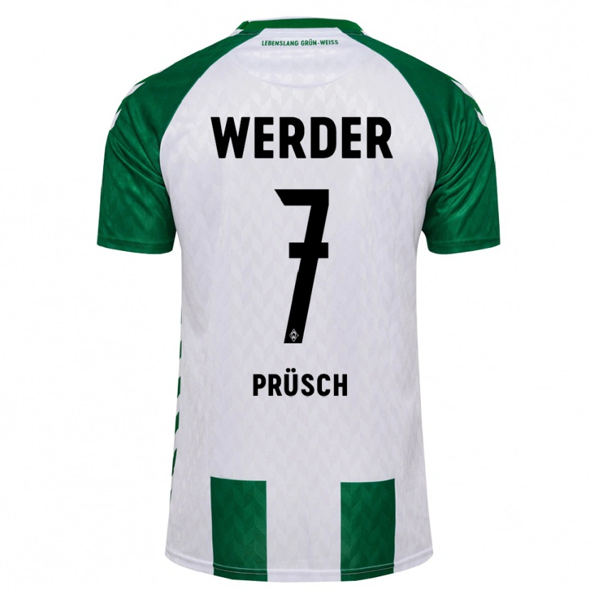 Danxen Mænd Julius Prüsch #7 Grøn Hvid Hjemmebane Spillertrøjer 2026/27 Trøje T-Shirt
