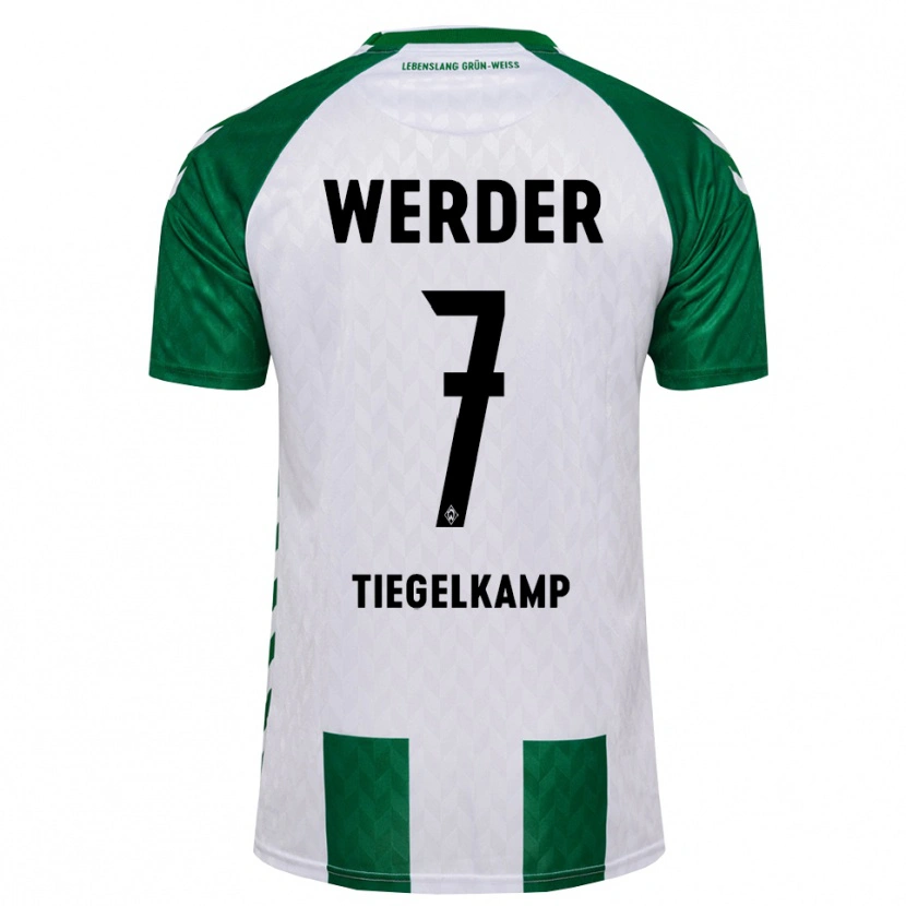 Danxen Mænd Maximilian Tiegelkamp #7 Grøn Hvid Hjemmebane Spillertrøjer 2026/27 Trøje T-Shirt