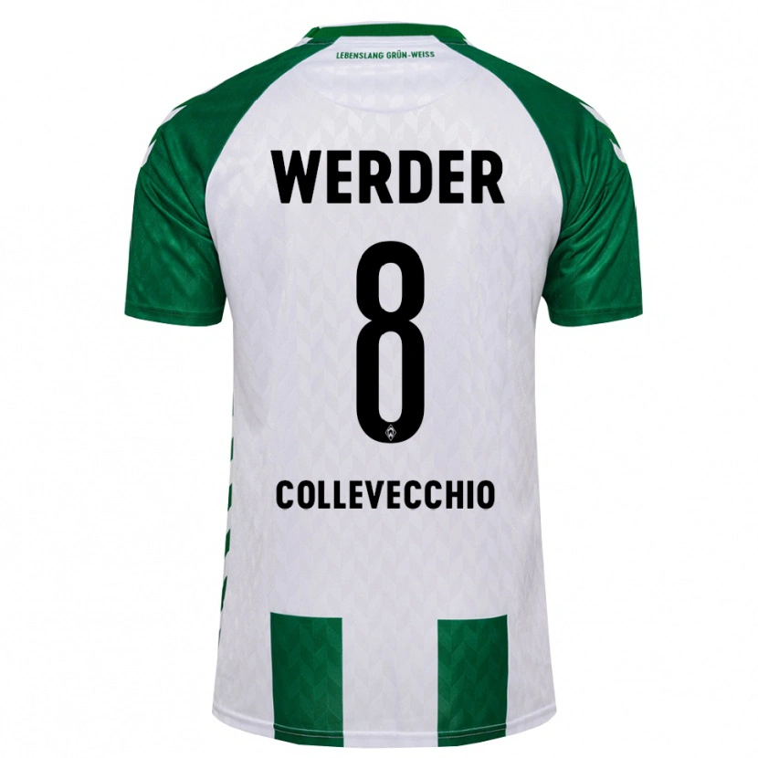 Danxen Mænd Tomás Collevecchio #8 Grøn Hvid Hjemmebane Spillertrøjer 2026/27 Trøje T-Shirt