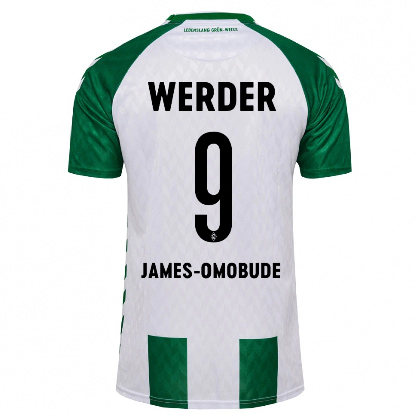 Danxen Mænd Favor James-Omobude #9 Grøn Hvid Hjemmebane Spillertrøjer 2026/27 Trøje T-Shirt