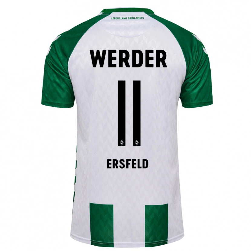 Danxen Mænd Nils Ersfeld #11 Grøn Hvid Hjemmebane Spillertrøjer 2026/27 Trøje T-Shirt