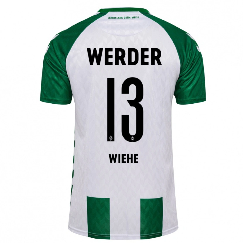 Danxen Mænd Jakob Wiehe #13 Grøn Hvid Hjemmebane Spillertrøjer 2026/27 Trøje T-Shirt