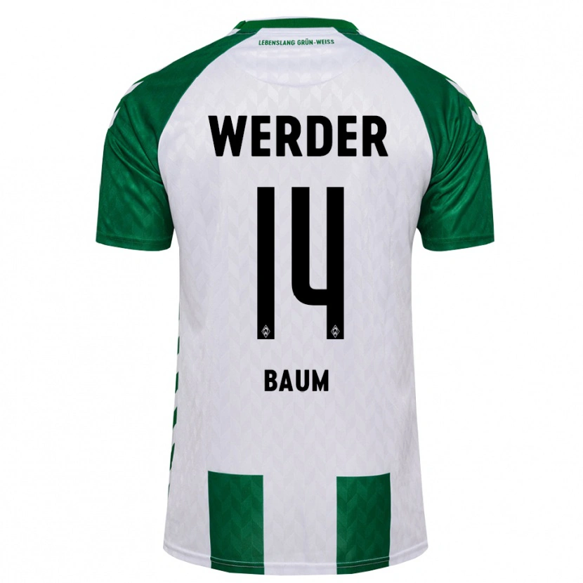 Danxen Mænd Lennart Baum #14 Grøn Hvid Hjemmebane Spillertrøjer 2026/27 Trøje T-Shirt
