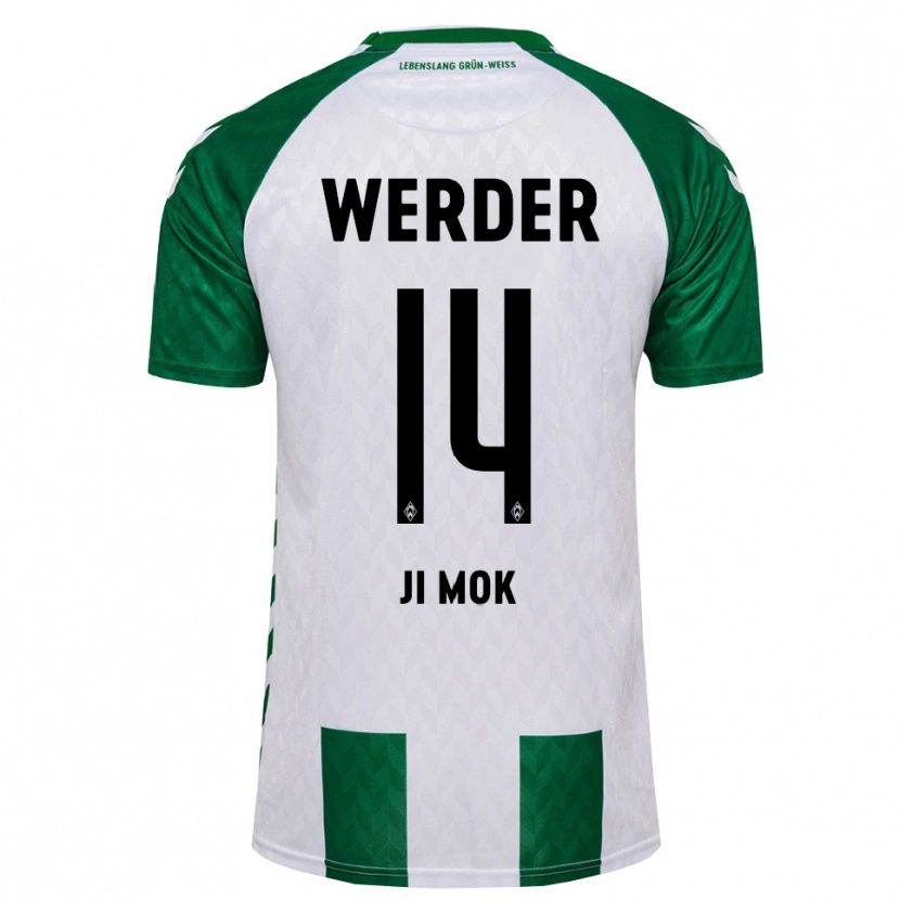Danxen Mænd Ji-Mok Jang #14 Grøn Hvid Hjemmebane Spillertrøjer 2026/27 Trøje T-Shirt