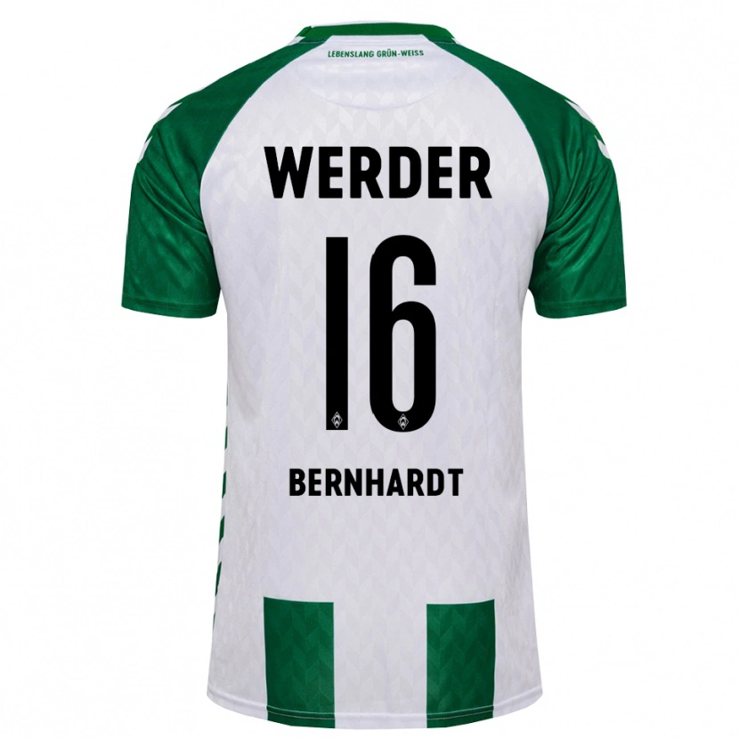 Danxen Mænd Emilie Bernhardt #16 Grøn Hvid Hjemmebane Spillertrøjer 2026/27 Trøje T-Shirt