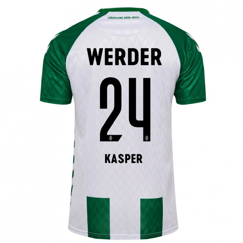 Danxen Mænd Dominik Kasper #24 Grøn Hvid Hjemmebane Spillertrøjer 2026/27 Trøje T-Shirt