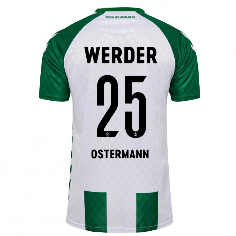 Danxen Mænd Ben Ostermann #25 Grøn Hvid Hjemmebane Spillertrøjer 2026/27 Trøje T-Shirt