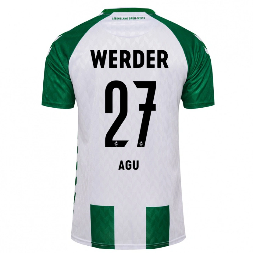 Danxen Mænd Felix Agu #27 Grøn Hvid Hjemmebane Spillertrøjer 2026/27 Trøje T-Shirt