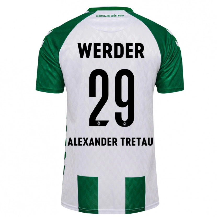 Danxen Mænd Hans Alexander Tretau #29 Grøn Hvid Hjemmebane Spillertrøjer 2026/27 Trøje T-Shirt