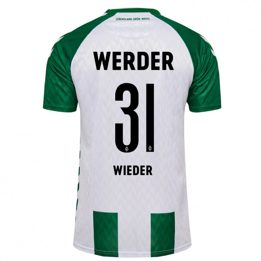 Danxen Mænd Verena Wieder #31 Grøn Hvid Hjemmebane Spillertrøjer 2026/27 Trøje T-Shirt