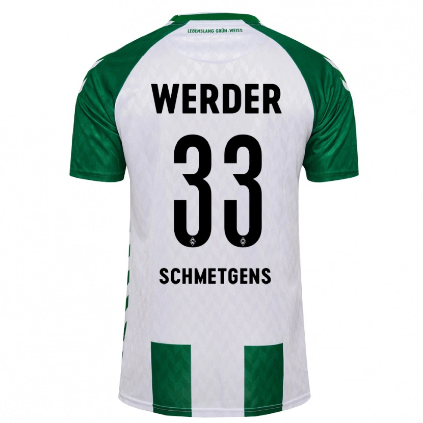 Danxen Mænd Mick Schmetgens #33 Grøn Hvid Hjemmebane Spillertrøjer 2026/27 Trøje T-Shirt