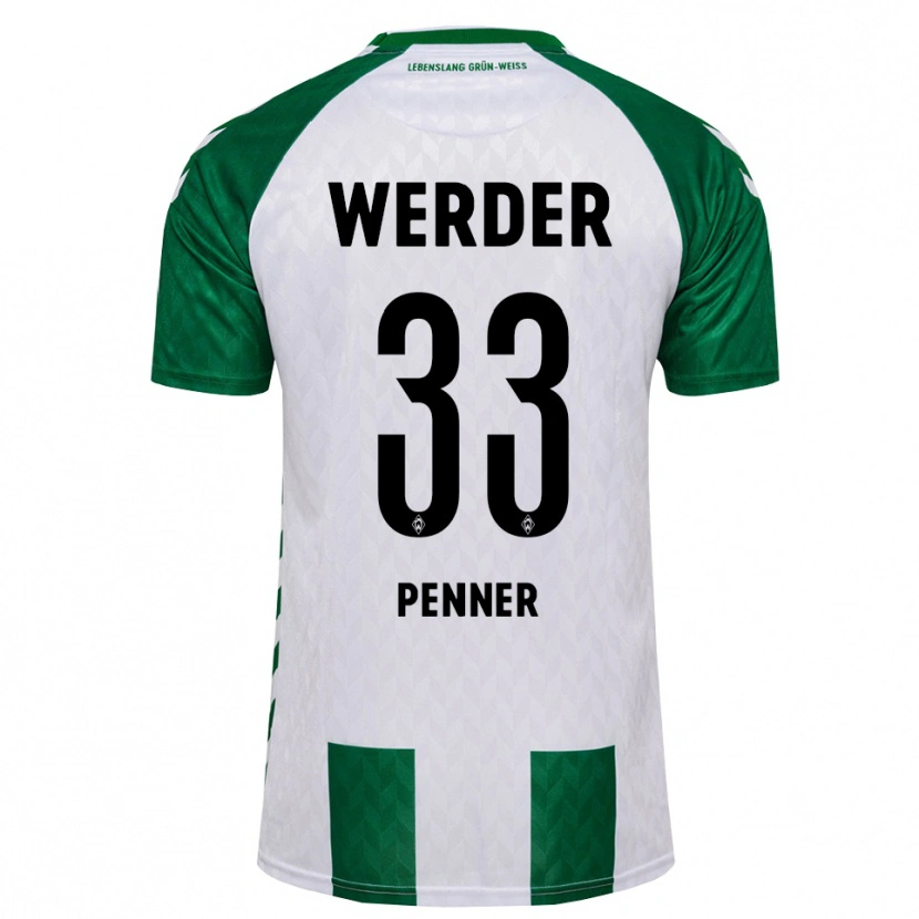 Danxen Mænd Maria Penner #33 Grøn Hvid Hjemmebane Spillertrøjer 2026/27 Trøje T-Shirt