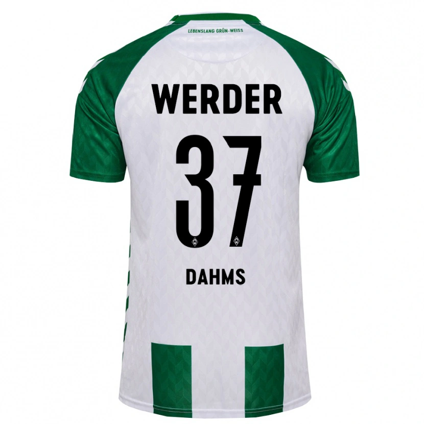 Danxen Mænd Lena Dahms #37 Grøn Hvid Hjemmebane Spillertrøjer 2026/27 Trøje T-Shirt