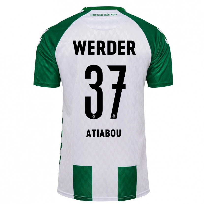 Danxen Mænd Benjamin Atiabou #37 Grøn Hvid Hjemmebane Spillertrøjer 2026/27 Trøje T-Shirt
